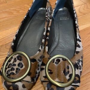 Stuart Weitzman animal print ballerina